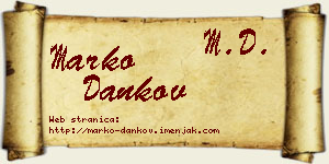 Marko Dankov vizit kartica